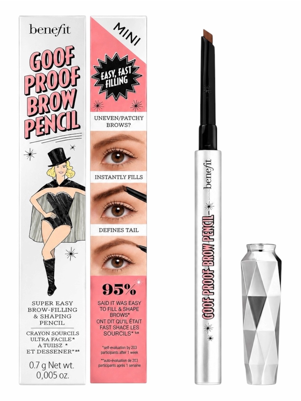 BENEFIT MINI GOOF PROOF BROW PENCIL IN 3 - BNIB
